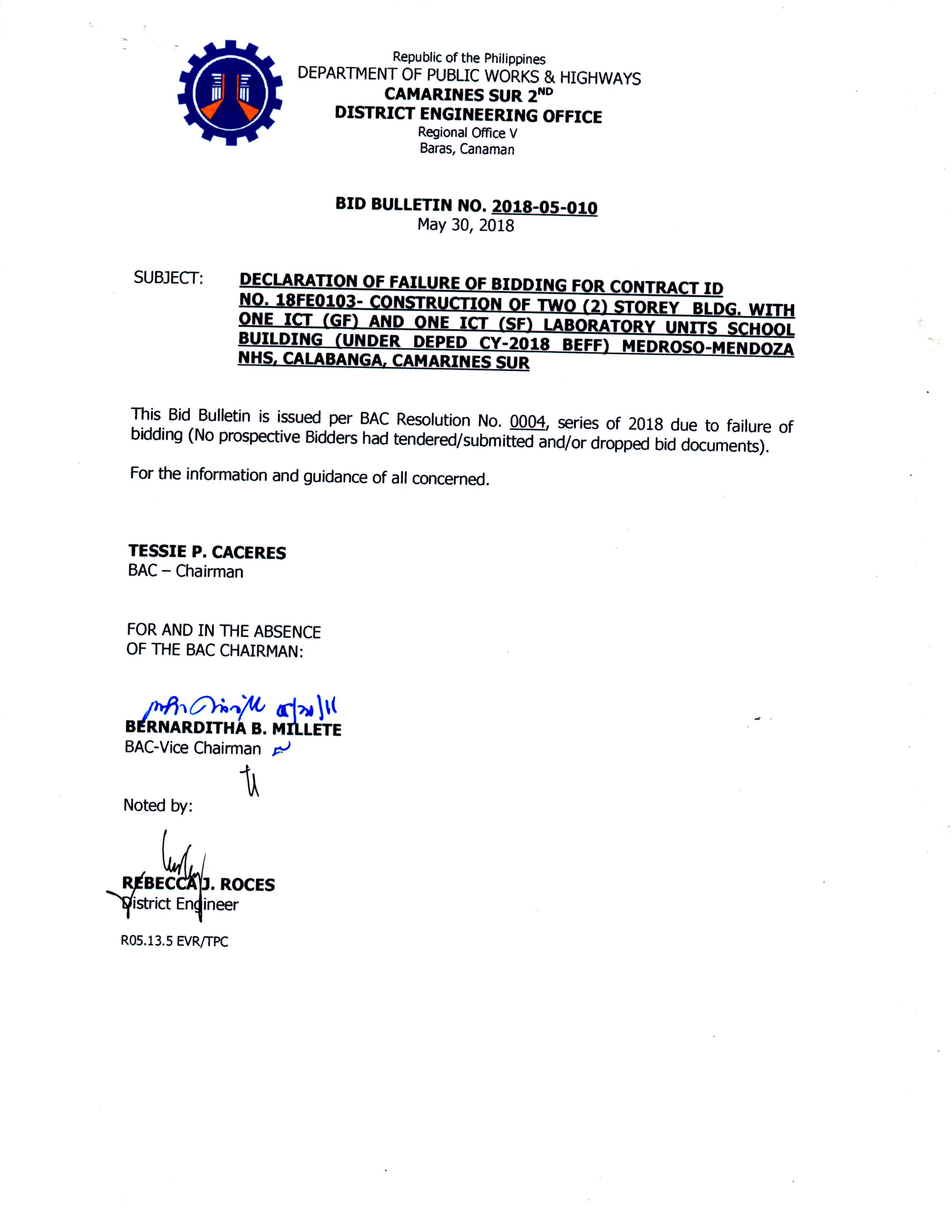 civil works bid bulletin